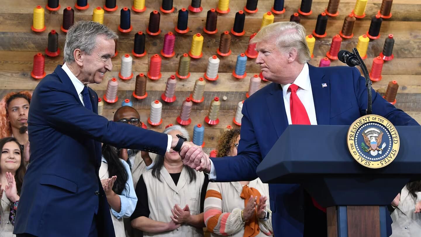 Bernard Arnault and Donald Trump