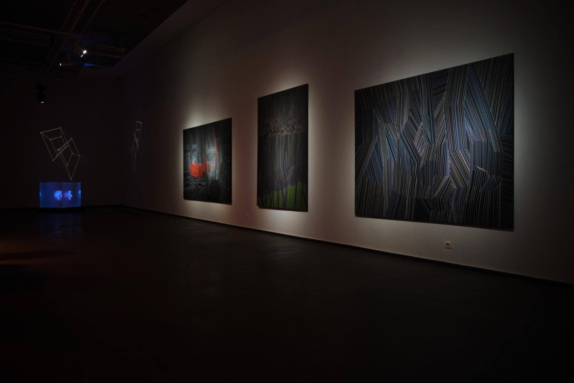 Olena Dombrovska, Untitled; Anish Kapoor, Space as an Object and VJ Yarkus, Hypercube: Dimensions of Infinity